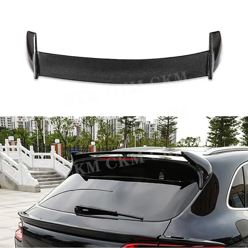 

Carbon Fiber Rear Roof Spoiler Wings FRP Black Rear Spoiler Bodykits Car Windows Accessories for Porsche Macan 2019+