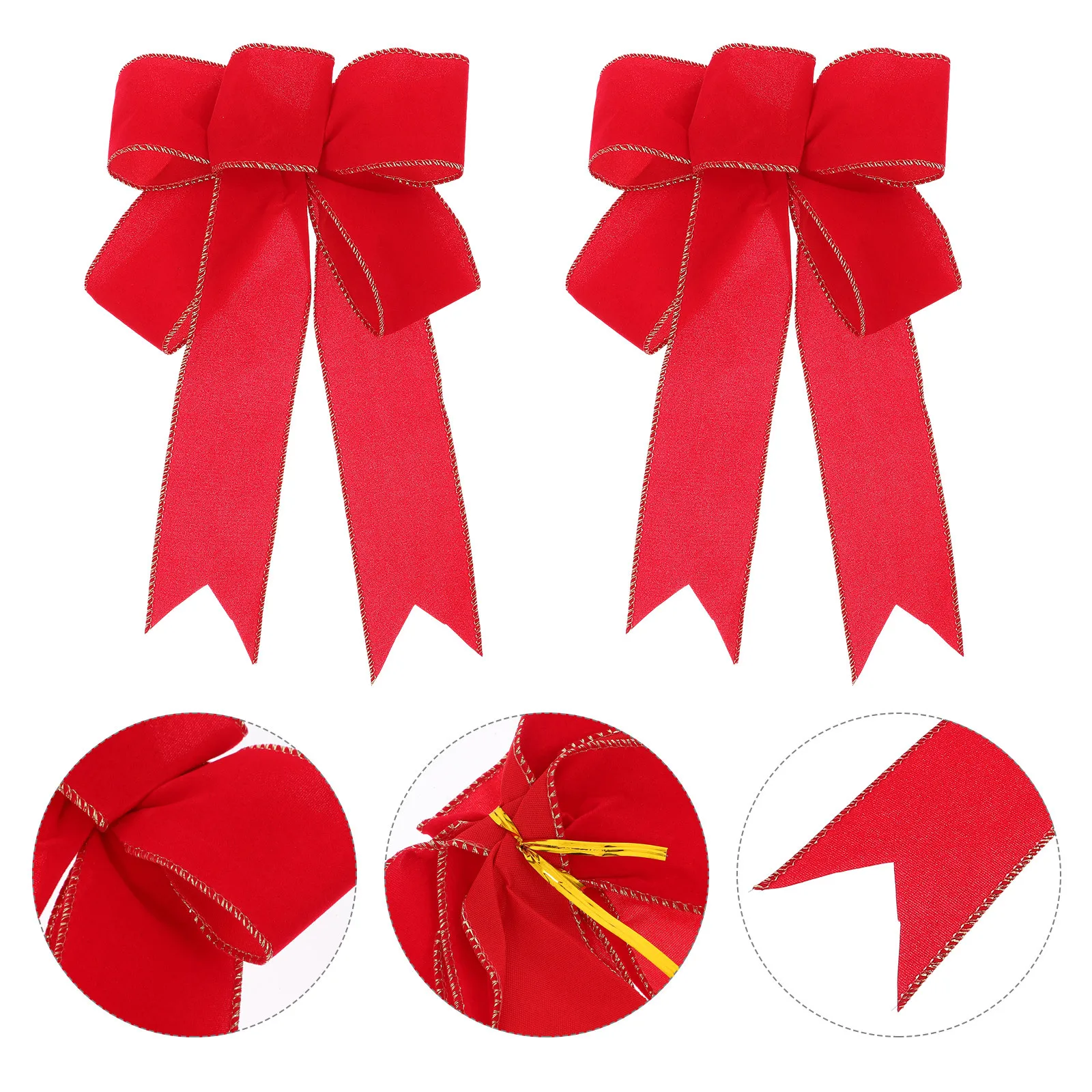 

4Pcs DIY Gift Wrapping Bow Twist Tie Bows for Xmas Tree Decor Holiday Party Craft Unique Bowknot Christmas Decorative