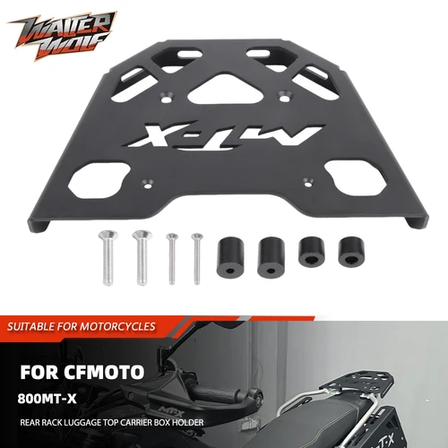 2025 CFMOTO 800MT-X 800MTX 오토바이용 리어랙 러기지 탑 캐리어 박스 브래킷, 스토리지 박스 선반 테일 카고 서포트 800 MTX