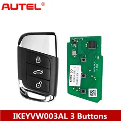 Autel MAXIIM IKEY Premiun styl IKEYVW003AL forVolkswagen 3 przyciski uniwersalne inteligentny klucz (zamek/odblokowanie/bagażnik)