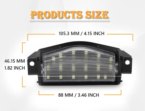 Imagen 2 del producto 2 luces LED Canbus para matrícula de número trasero para Mazda 3 2009-2013 Mazda 2 2011-2013, accesorio para automóvil