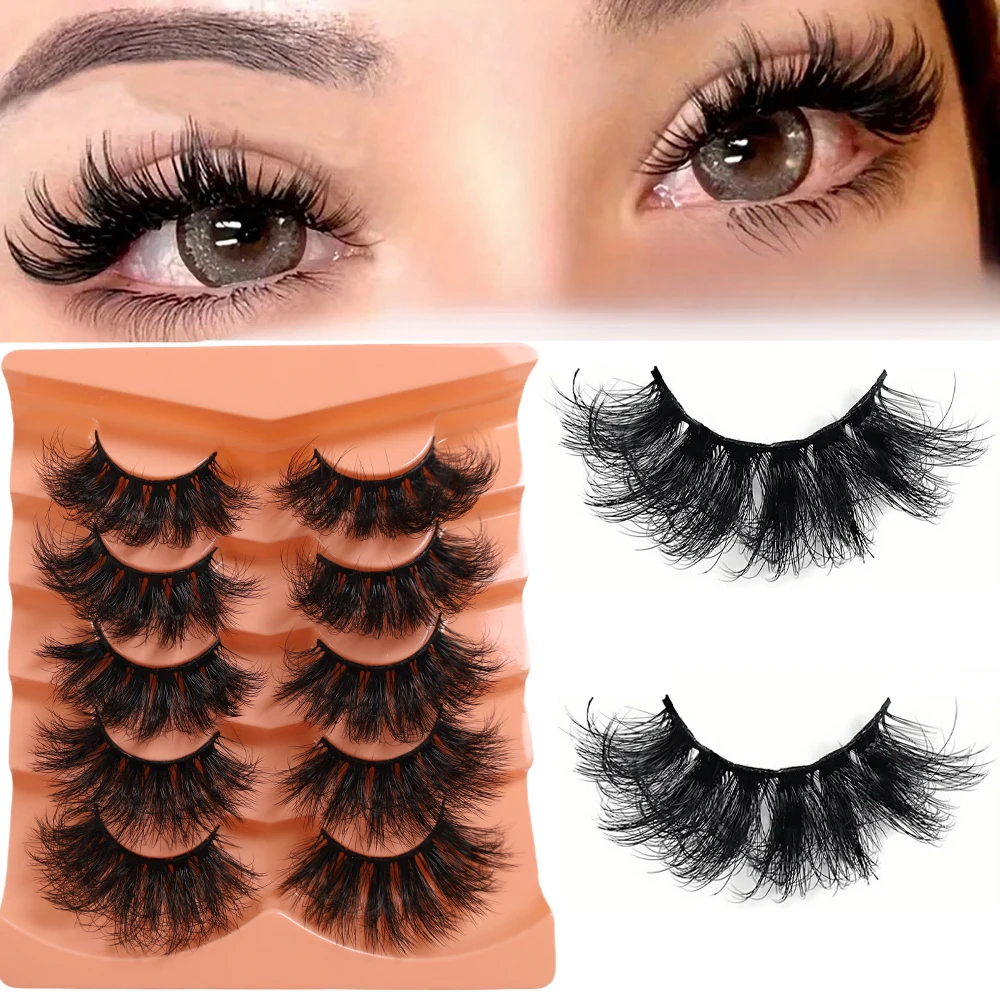 5-Pair Explosive Hair New Product False Eyelash Multi Layer Thick Cross Eyelash