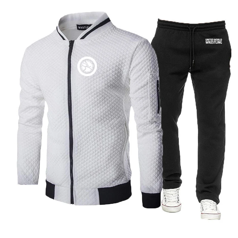 United World Wrestling UWW Sweatshirts Casual Round Neck Suitable Outdoor Sports Hoodies Premium Long Pants Suits