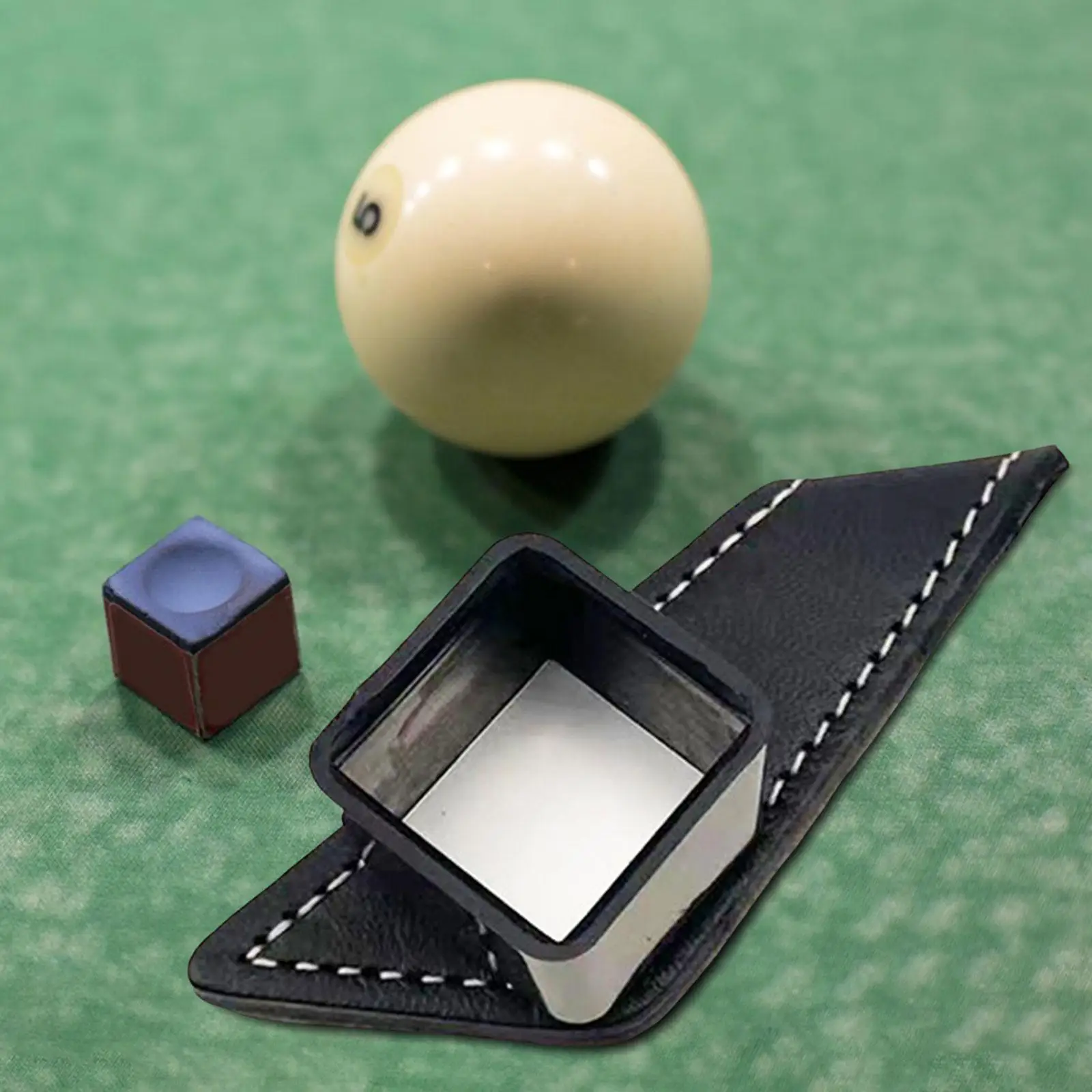 

Billiard Chalk Holder Chalk Carrier Clip Leather Portable Pocket Clip