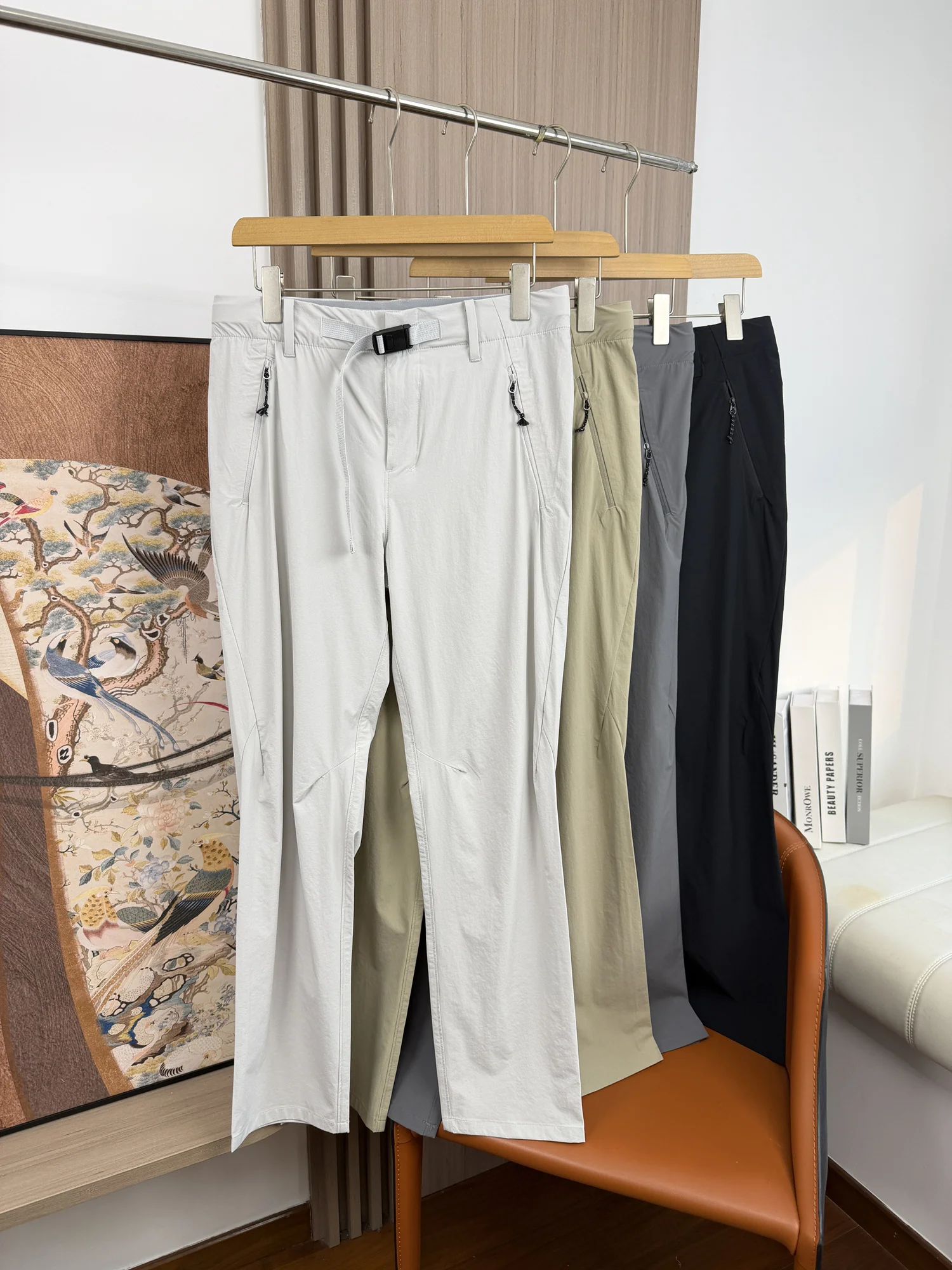 Men's Casual Sports Outdoor Pants Spring Summer Breathable Quick Dry Straight Leg mid Waist Fashionable Comfortable Leisure T...