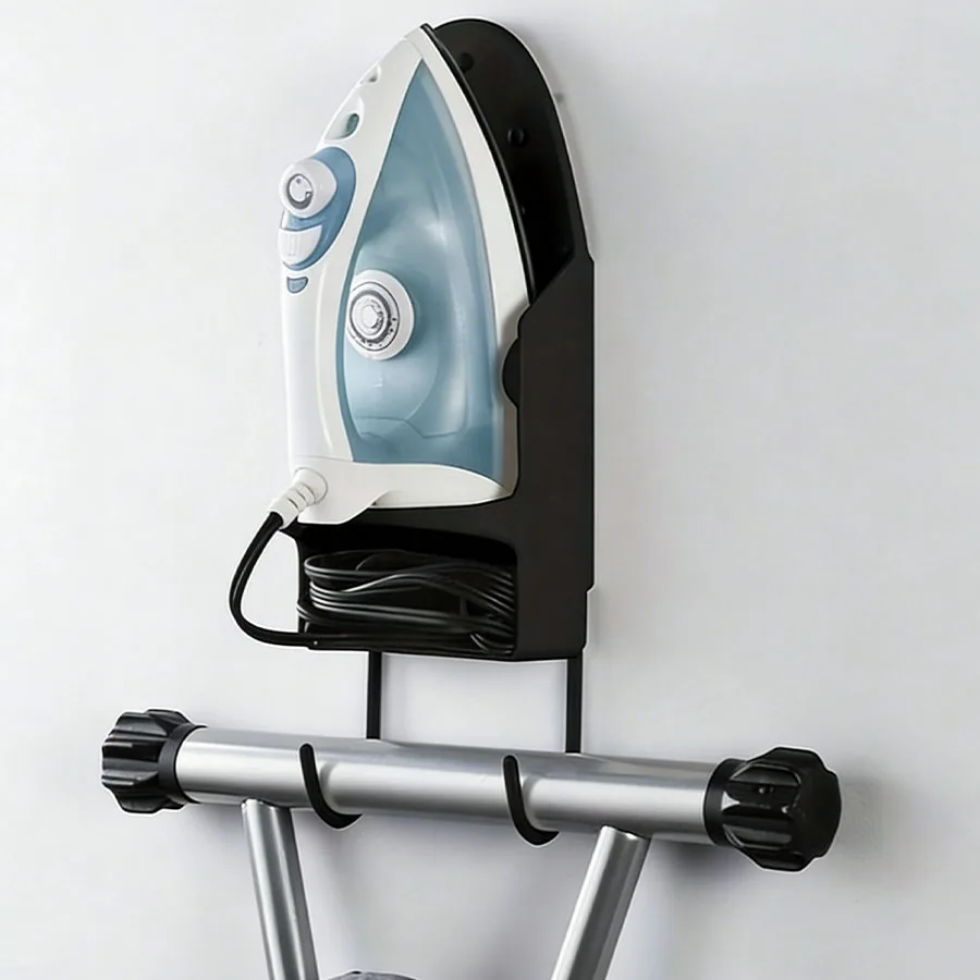 Iron Holder and Hook Ironing Board Storage Rack, Household Universal Size, Iron Rack Ironing Board Hook Iron Rack Storage House