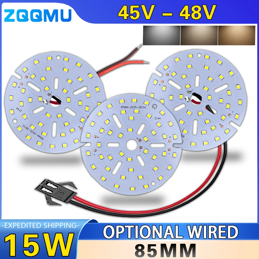 Tablica świetlna LED dużej mocy 15W DC45-48V 15W SMD 2835 płyta lampy PCB z chipami LED dla majsterkowiczów żarówka domowa oświetlenie sufitowe