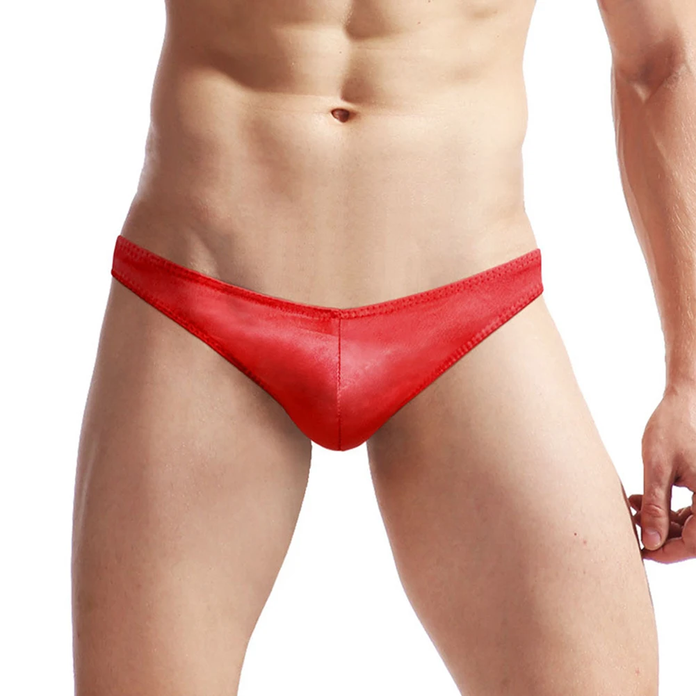 Sexy Men Briefs Jock Strap Seamless Underwear Solid Low Rise Trunks Hight Cut Mini Underpants Elasticity Casual Swimwear