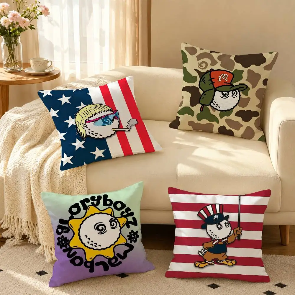 F-Fashion Golf M-MALBON Square Double-Sided printed Pillow Case Bedroom Bedside Pillow Sofa Cushion Cover