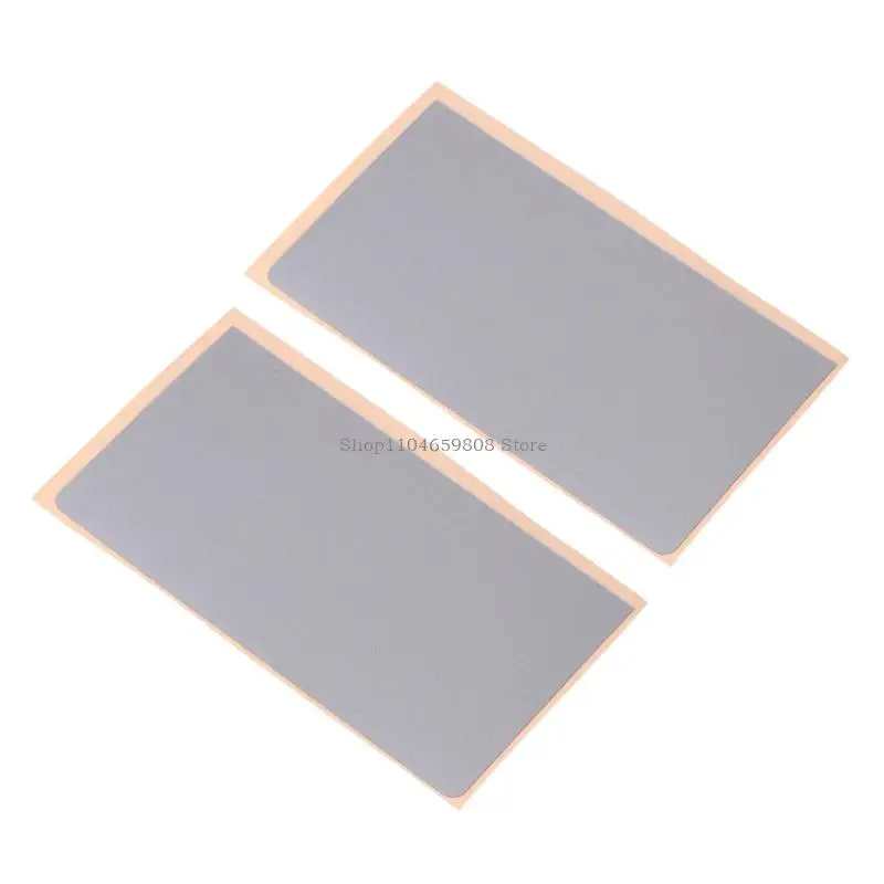 2 Pcs Silver Adhesive Touchpad Covers PVC Materials Laptop Repair Parts