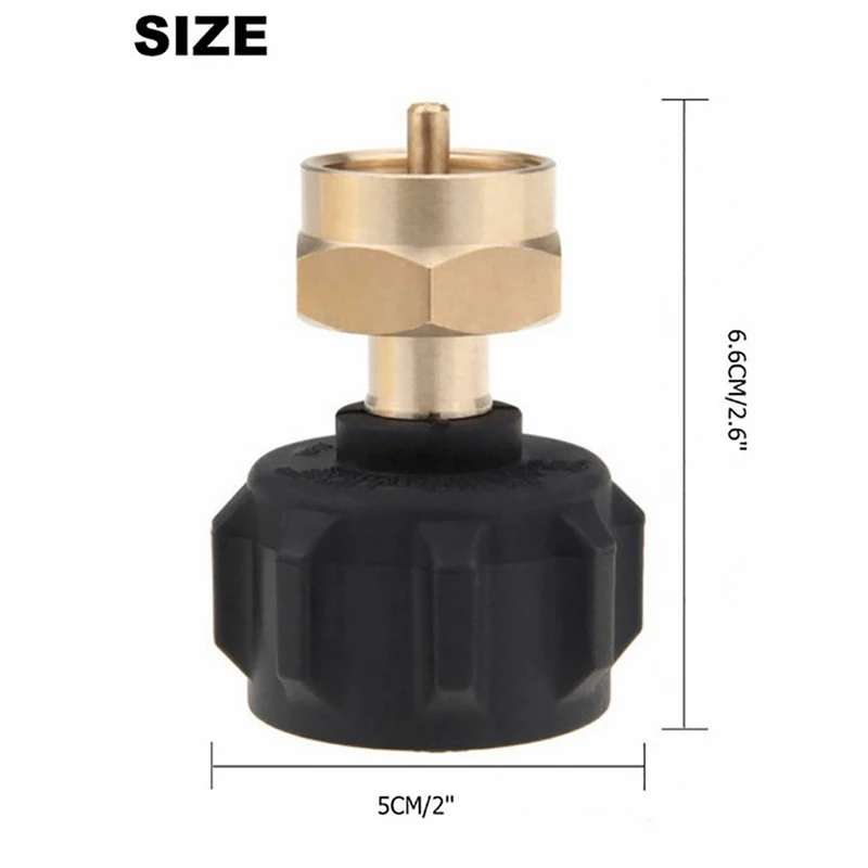 Adaptador de recarga de propano de Gas para tanque de cilindro de Gas para pícnic al aire libre, adaptador convertidor de válvula reguladora QCC1, herramientas para barbacoa, salida de fábrica