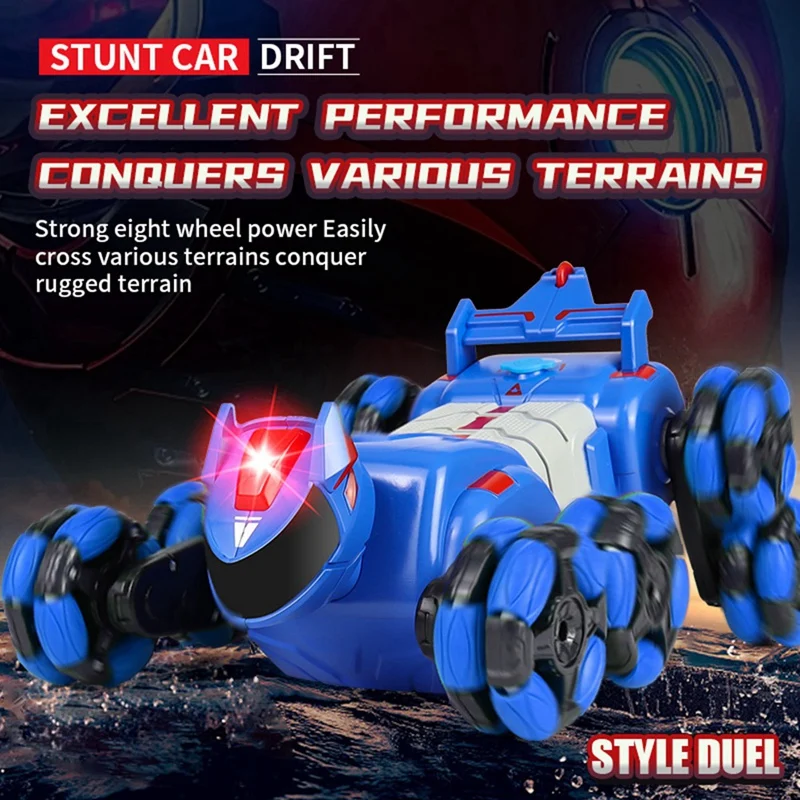 RC Stunt Car 2.4G Gesture Sensing Spray Vehicle Electric Toy With LED Light Music Birthday Gifts For Boys Girl