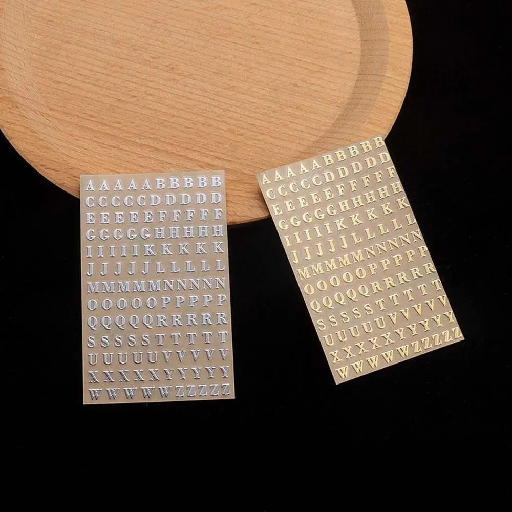 English Letters Scrapbook decoration Chunky Glitter Number Sticker Epoxy filling sticker Labels Stickers Alphabet Sticker