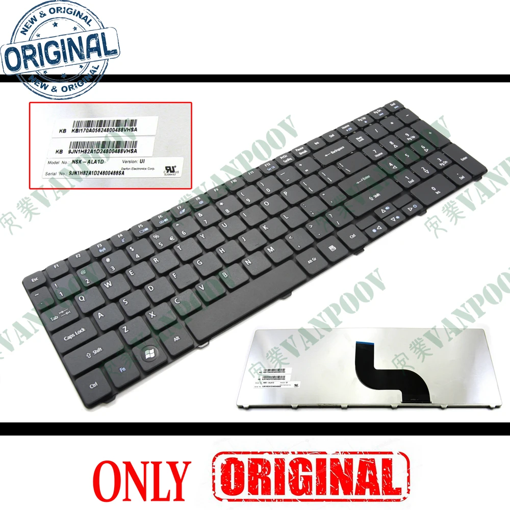 Original Laptop Keyboard for Acer Aspire 5740 5536 5536G 5738 5738g 5810 5810T 7735 7551 5336 5410 5741 5252 5742G US English
