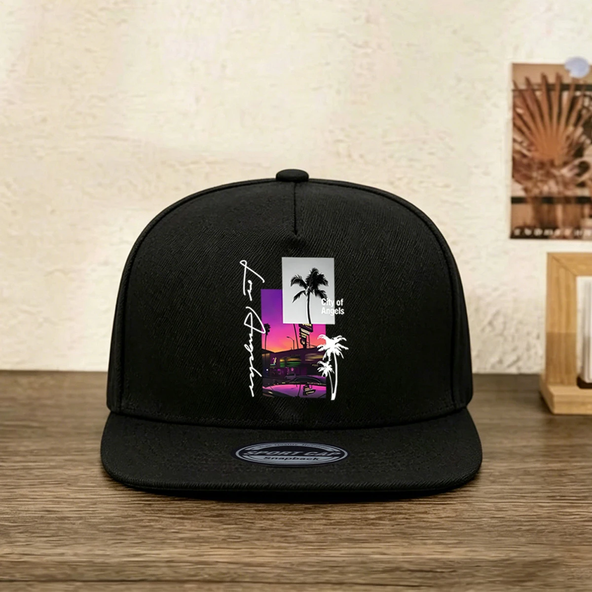 2pcs Coconut Print Baseball Cap&Crossbody Bag Set-Snapback Hat-Baseball Cap-Streetwear Style,Casual Wear-Urban Fashion Accessory