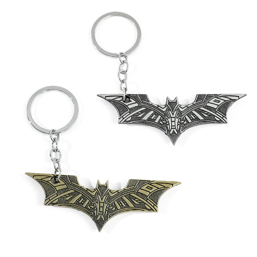 Bat Pendants Keychain Toy Superheroes Movie Jewelry Car Key Ring Bags Accessories for Men Women Fans Gifts Souvenir