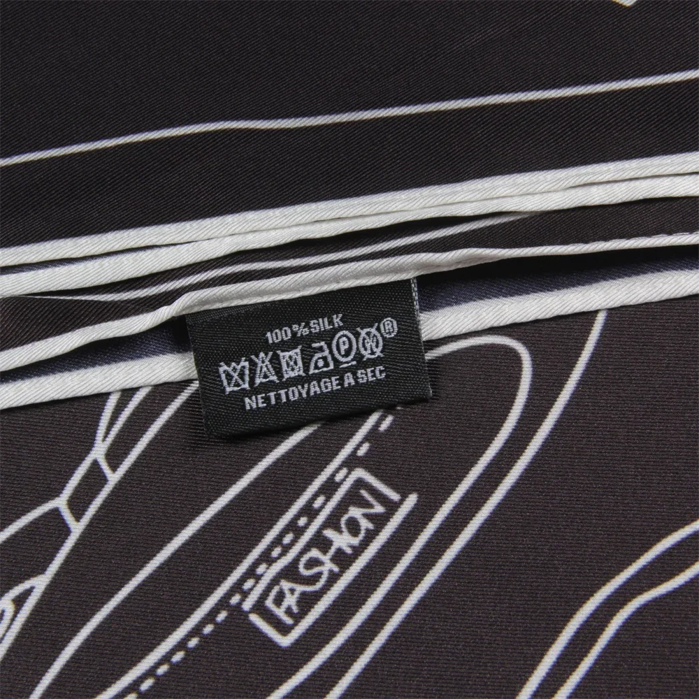 تصميم جديد رسائل الزهور المطبوعة حك وشاح حريري أوشحة مربعة سيدة يلتف منديل امرأة الرقبة شال يلتف Echarpes 90 سنتيمتر