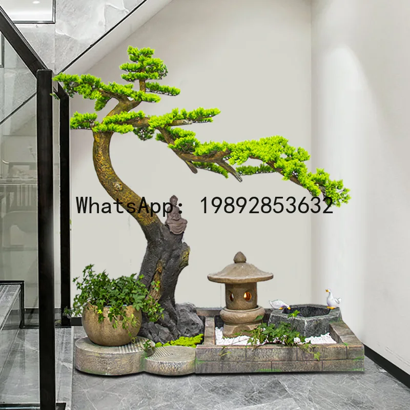 CZ  Under Staircase Indoor Landscape Decoration Entrance Display Window Decoration Scene Arrangement Floor Ornament Design