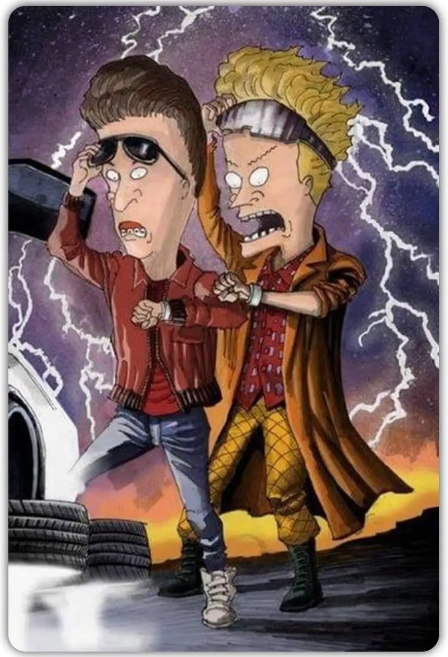 LTIZ Retro Beavis TV Butthead Poster Metal Tin Sign Cartoon Science Fiction Animation Movie Decor Vintage Plaque Wall Gift For B