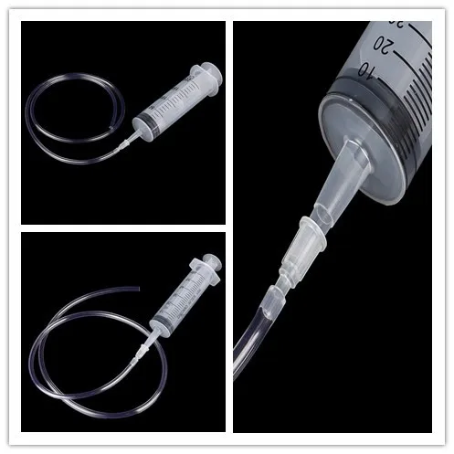 200/100/60 Ml Large Capacity Syringe Reusable Pump Oil Measuring With 1M/80CM Silicone Tube