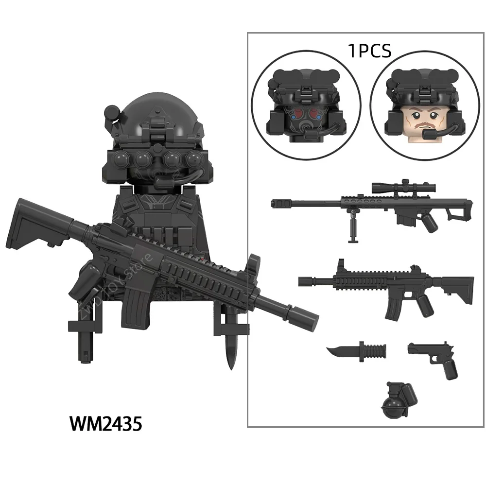 Modern City SWAT Building Blocks Ghost Special Forces Soldiers Figures Attack on Titan Levi Ackerman Eren   Action Figures Toys