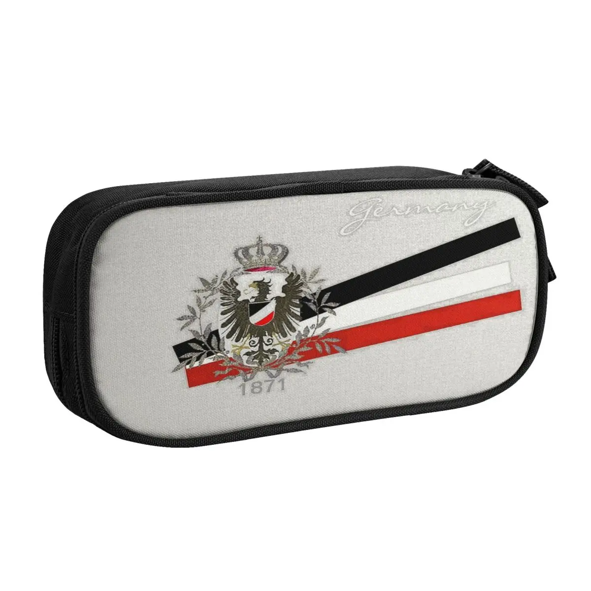 Customized Kawaii German Empire Eagle Flag 1871 Pencil Cases for Large Storage Germany Patriotic Pencil Box Stationery