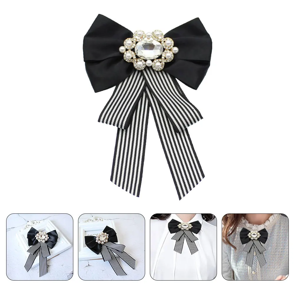 

2pcs Butterfly Bow Tie Brooch Women Rhinestone Collar Pin For Dress Hat Suit Coat Lapel Decor Fashion Jewelry Gift