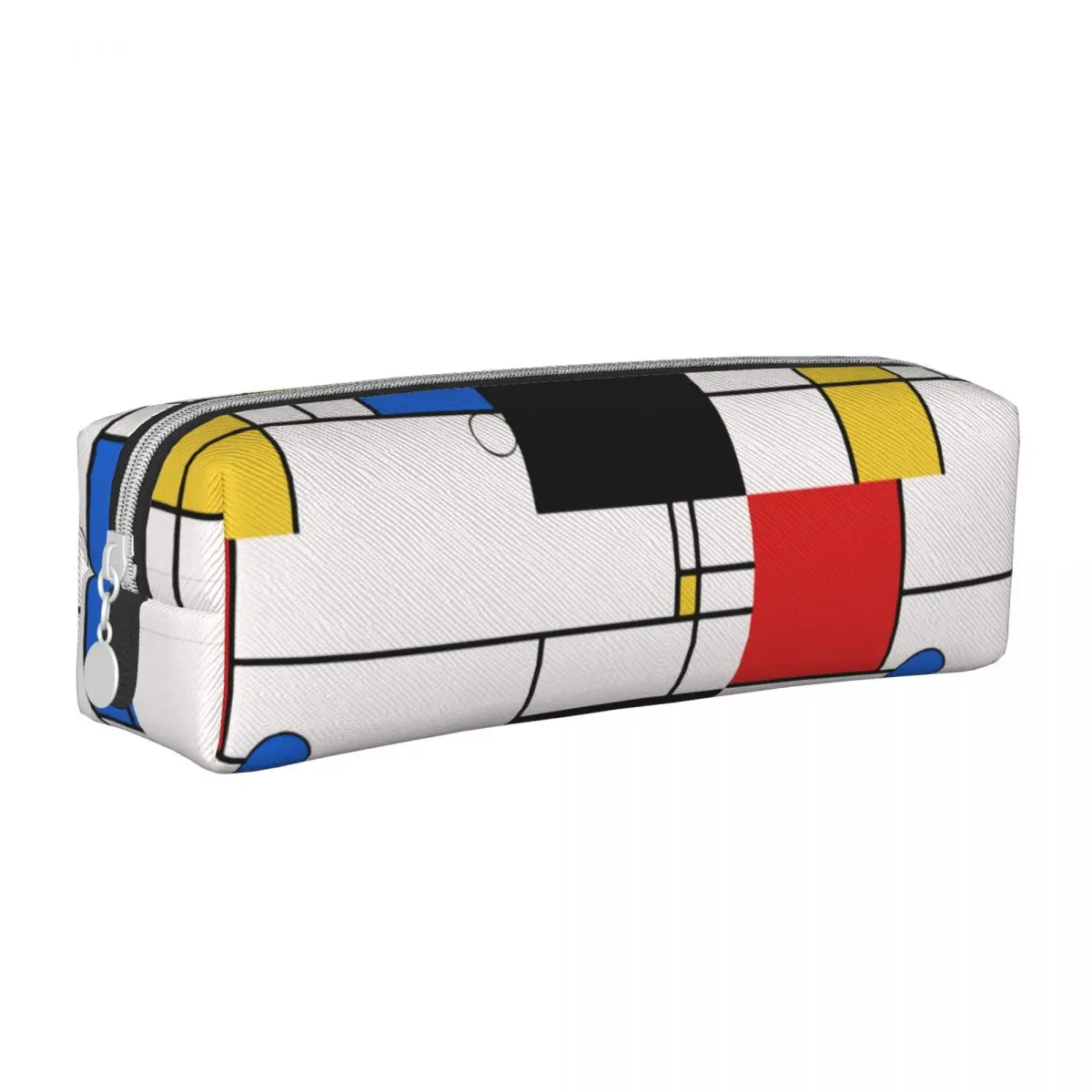 Piet Mondrian Abstract Squares Pencil Cases Red Blue Yellow Pencilcases Pen for Student Bag Students School Cosmetic Stationery