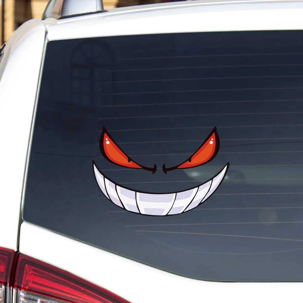 Car Sticker Creative Cartoon Devil Mask Auto Color Vinyl Film Waterproof Declas Vehicles PVC Sticker Auto Exterior Accessories