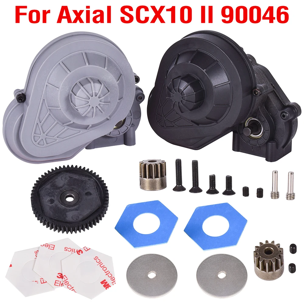 Kompletny zestaw przekładni skrzyni biegów do 1/10 gąsienica RC oś samochodu SCX10 SCX10 II 90046 ulepszenia część 3.17mm wał silnika