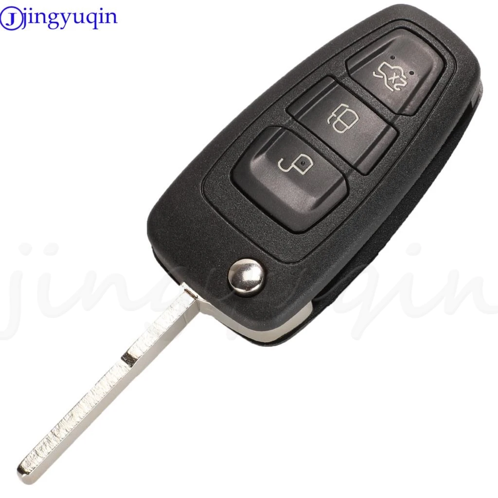 jingyuqin 3-przyciskowy składany kluczyk samochodowy do Ford Focus Mk1 Mondeo Transit stylizacja smart key cover Case Fob