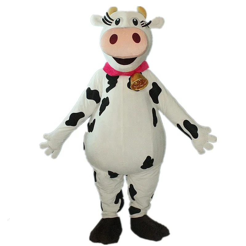 

custom advertising milk cow mascot soft plush adult milk cow mascot costume