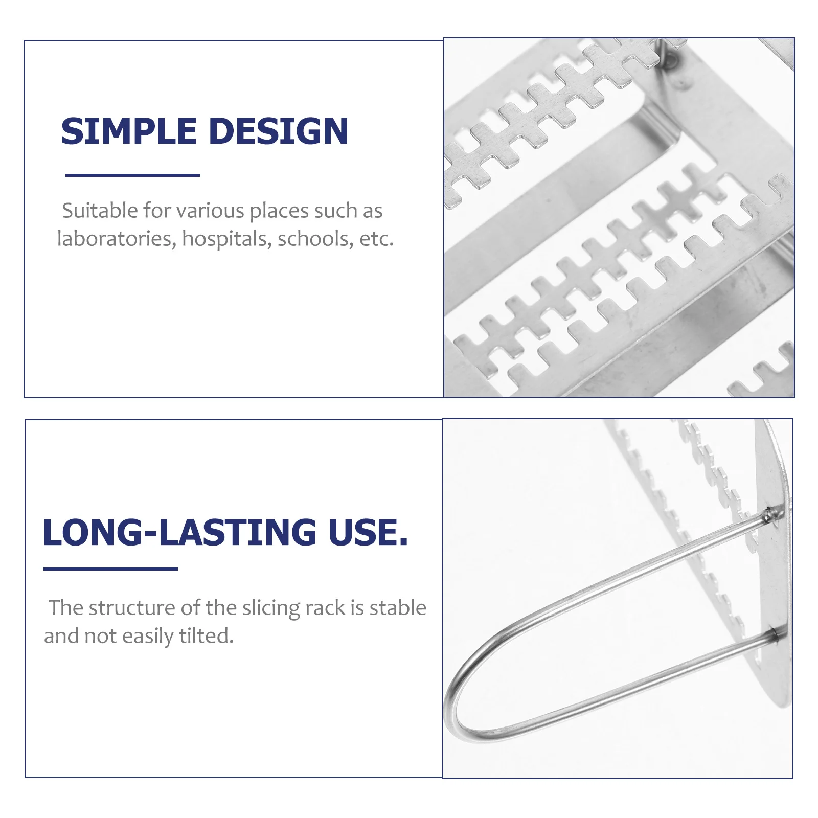 رف تلطيخ متين 26 موضعًا من الفولاذ المقاوم للصدأ لشرائح المجهر منظم المختبر المدمج رف شرائح المجهر المختبري