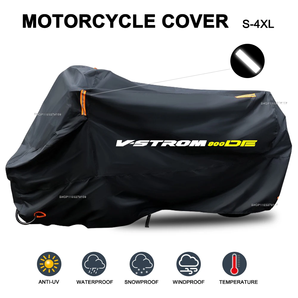 

Motorcycle Cover Waterproof Outdoor All Season Dustproof UV Protective Moto Rain Cover for V-strom 800DE v strom 800de