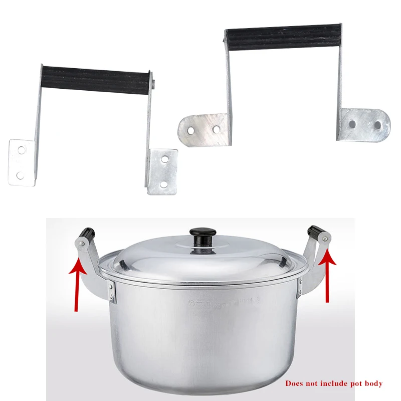 

1pair Aluminum Pot Handle Cookware Pan Handle Old Style Soup Pot Kitchen Utensils Accessories Soup Pot Steamer Lifting Replace