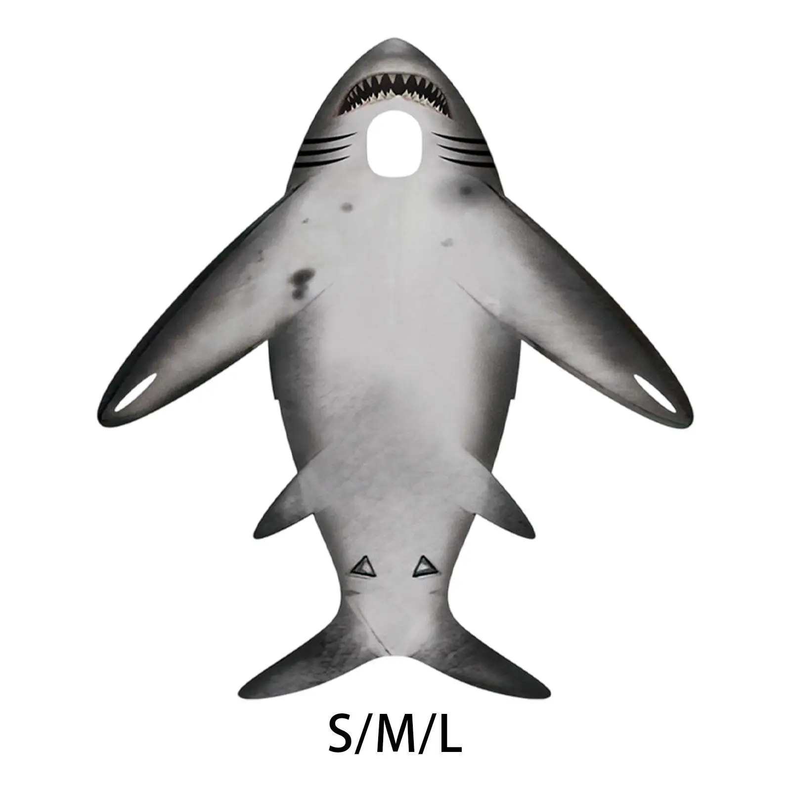 Cosplay Shark Shaped Costume Funny Novelty Apparel Fancy Dress up for Birthday Festival Role Playing Party Supplies Photo Props