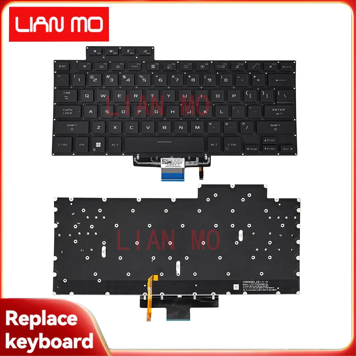 US Layout RGB Backlit keyboard For Asus ROG Zephyrus G15 GA503 GA503Q GA503QR GA503QS GA503QM G16 GU603 GU603H GU603Z