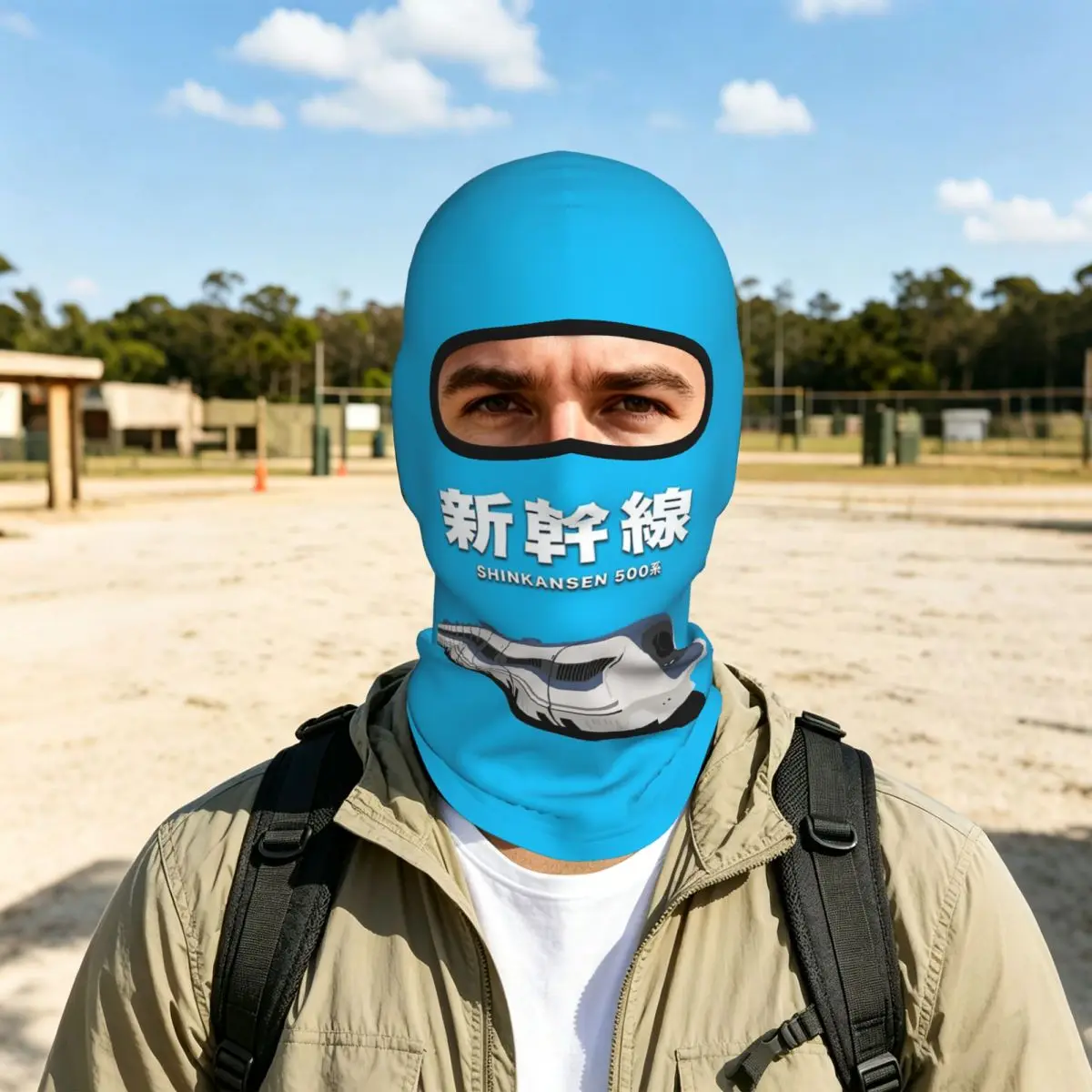 Japanese Shinkansen Bullet Trains Breathable Balaclava Full Face Mask Sun Protection Neck Gaiter For Motorcycle Cycling Outdoor