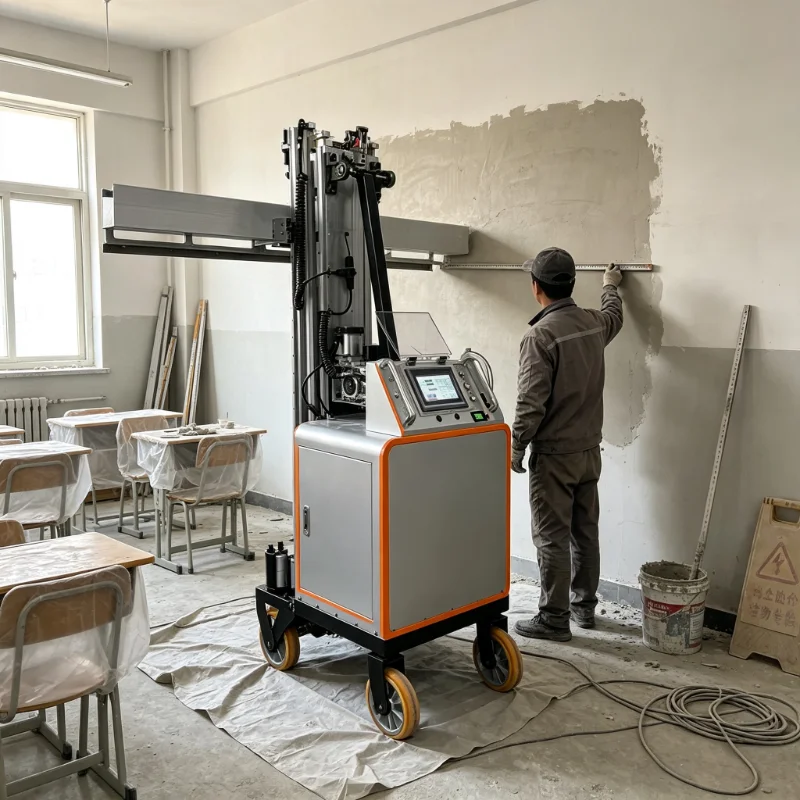 Automatic Intelligent Wall Rendering & Plastering Machine with Fully Hydraulic System 400 M/8 Hours Capacity