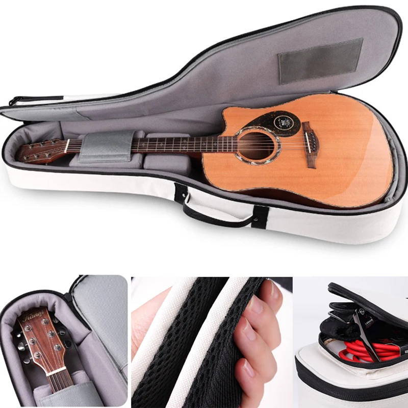 40-41 Inch Folk Guitar Bag Thickened Waterproof Storage Backpack Double Shoulder Straps Guitar Bags Musical Instruments Case