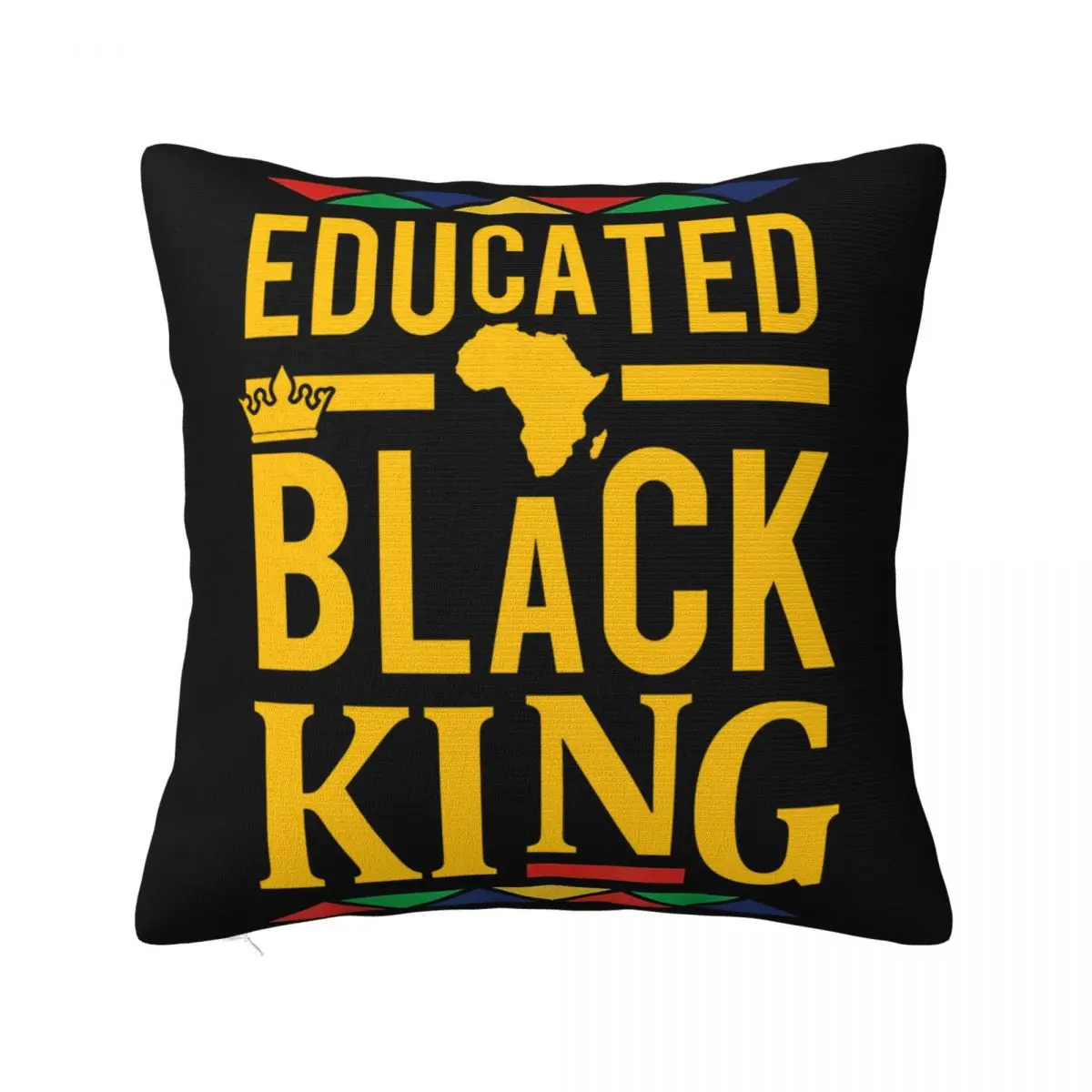 Dashiki Educated Black King African Dna Pride Birthday Casual Many Colors Comical Adults Vintage Surprise Swag Pillow Case