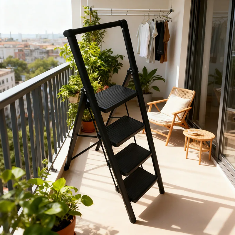 For household folding ladder housewarming indoor thickened carbon steel small herringbone ladder
