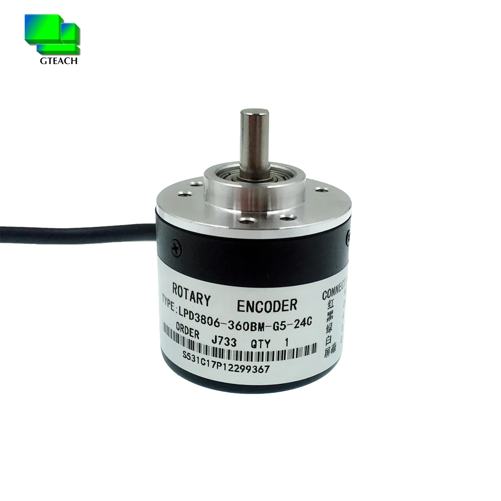 

6mm shaft AB-phase incremental optical rotary encoder LPD3806-360BM-G5-24C 360 pulses