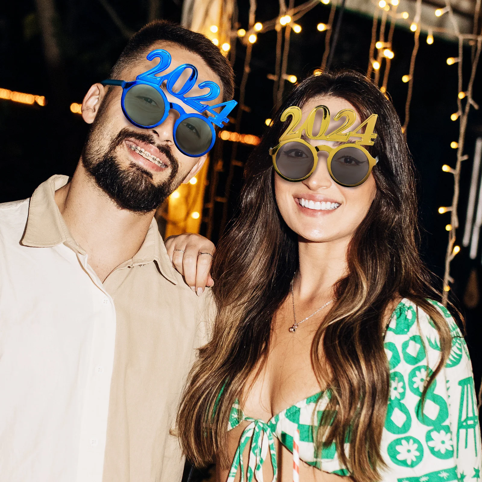 

4Pcs 2024 New Years Glasses Lightweight Colorful Party Photo Props Celebration Eyewear New Years Glasses Class of 2024 Props