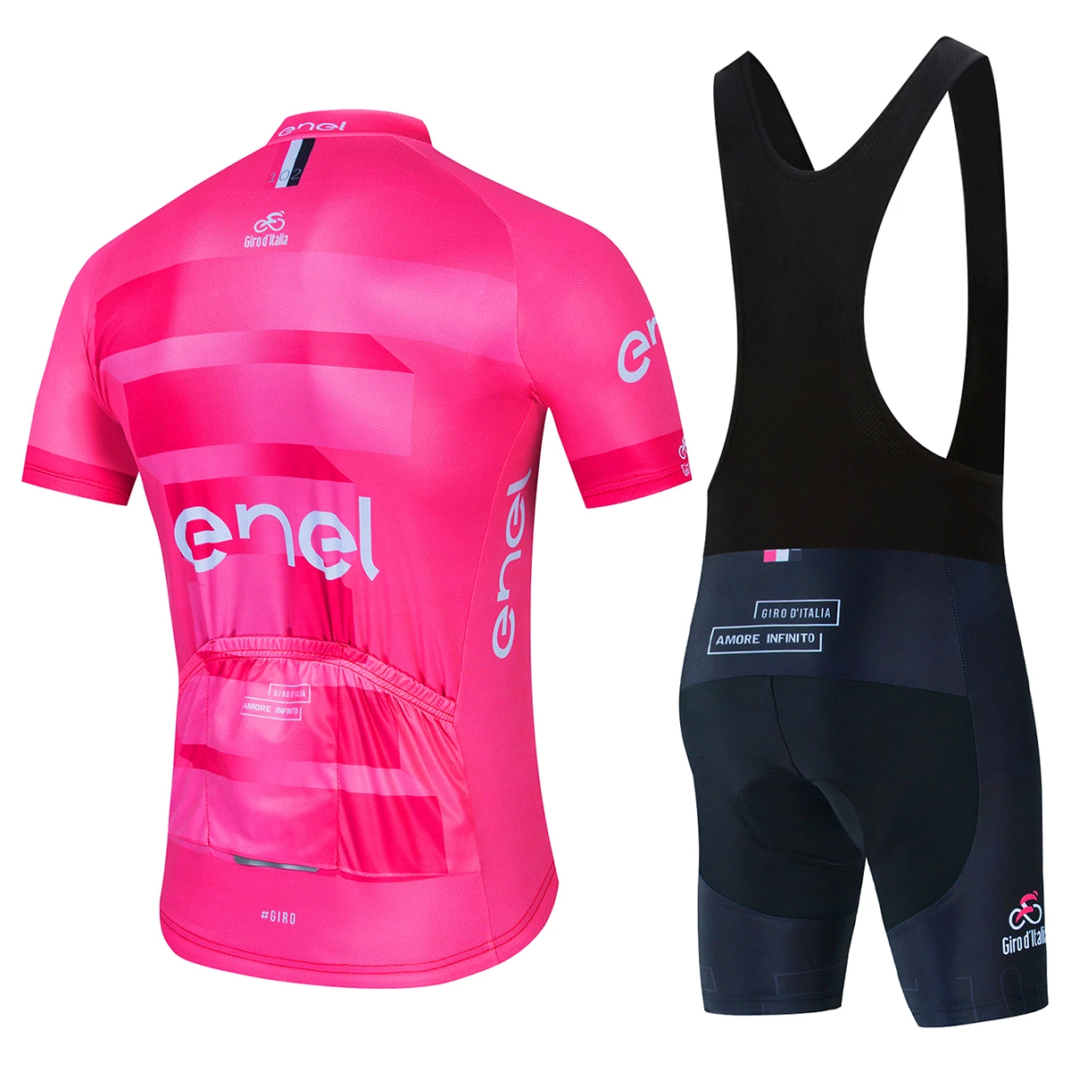 Tour De Italy D\'ITALIA Pink Cycling Jersey Set Breathable Cycling Clothing MTB Clothes Bicycle Bib Pants Bike Race Sportswear