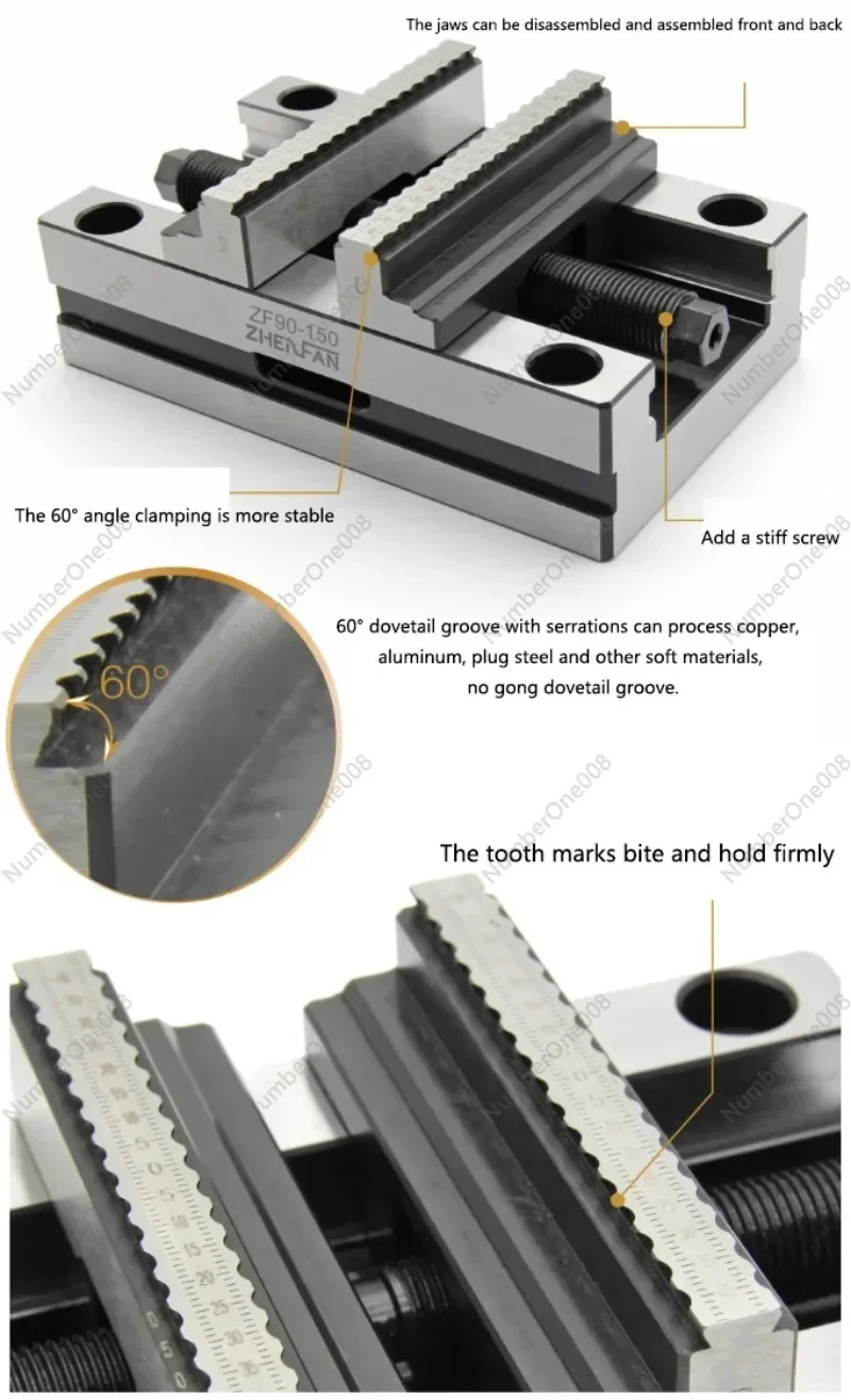 90-150  Precision Four-axis, Five-axis, Turntable Fixture, Self-centering CNC Vice、Double Jaw