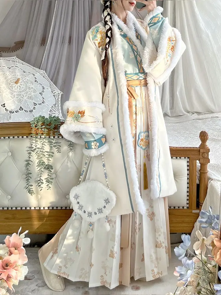 Abito Hanfu cinese Costume cosplay da donna Antico tradizionale autunno e inverno Abito Hanfu Abiti della dinastia Song