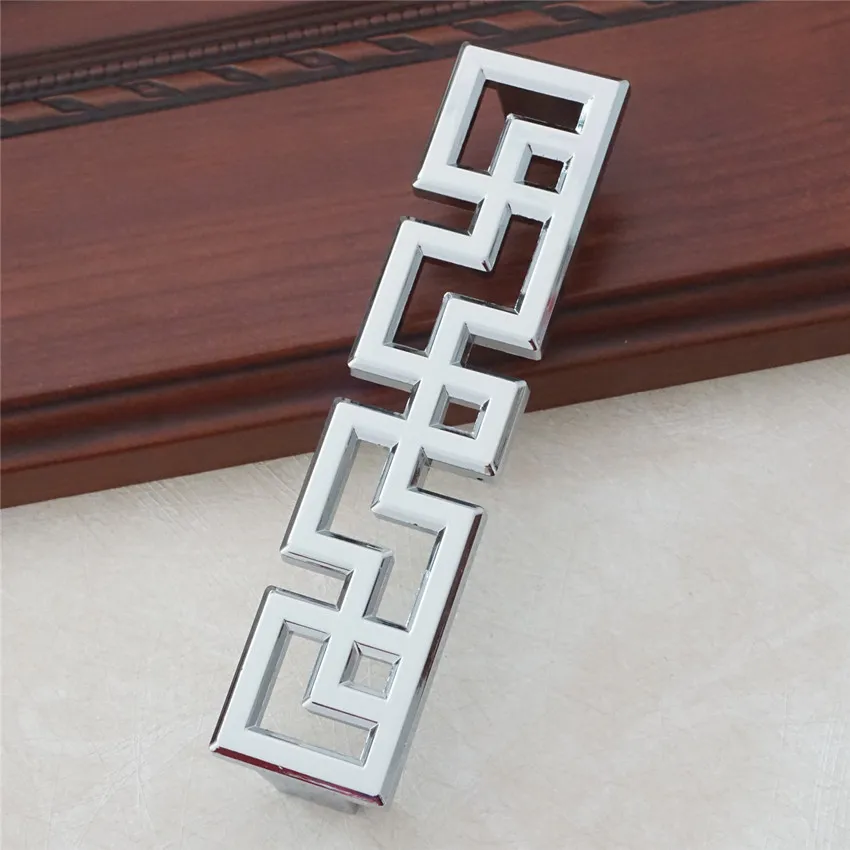 Maniglia per porta in argento comò tira maniglie manopole/maniglie per mobili in stile cinese manopola per maniglia armadio da cucina maniglia Bling