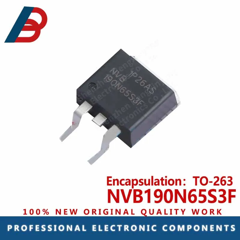 2pcs  NVB190N65S3F The N-channel MOSFET is packaged with TO-263