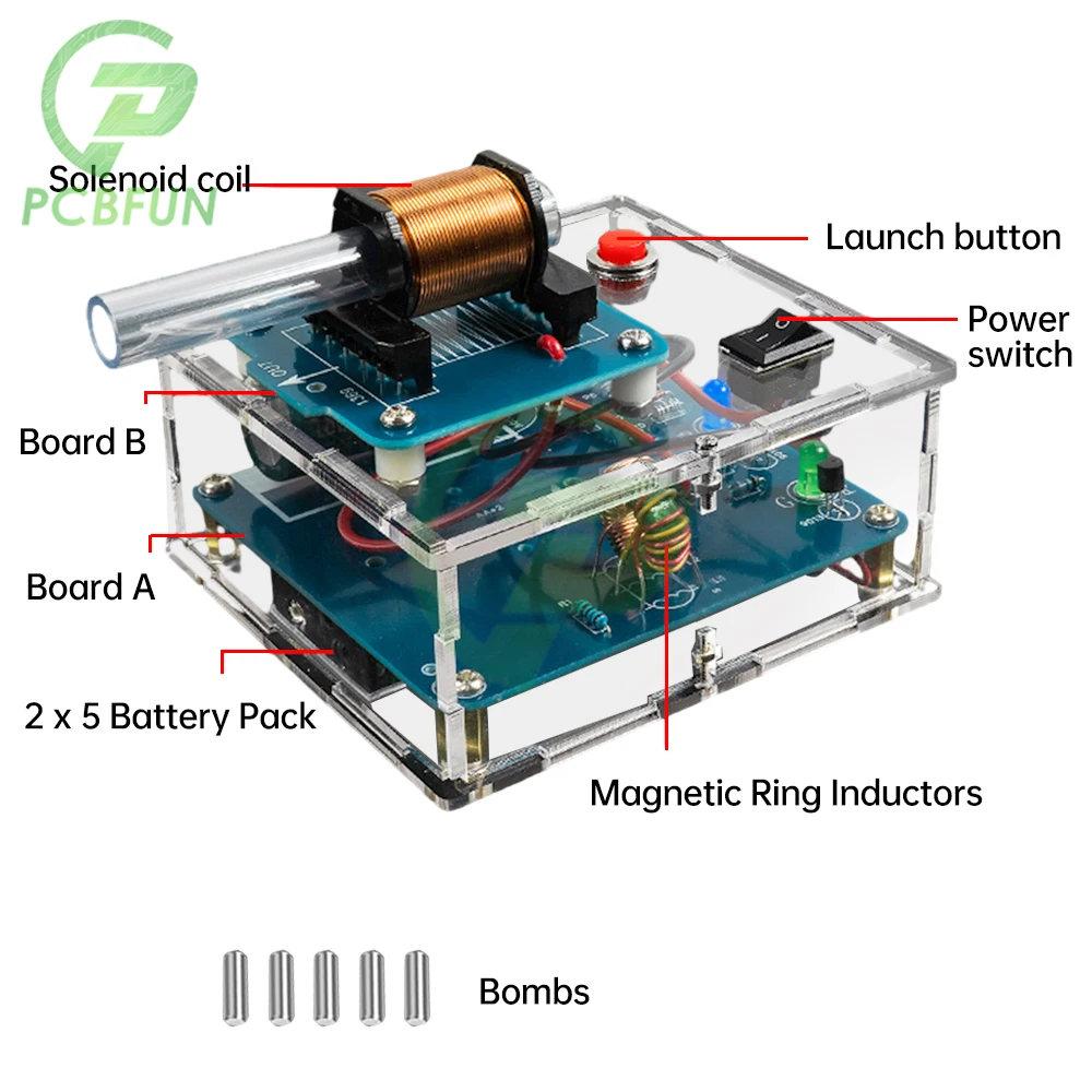 DIY Electronic Kit Electromagnetic Transmitter Shooting Game Kit Mini High Voltage Converter Boost Module Soldering Practice